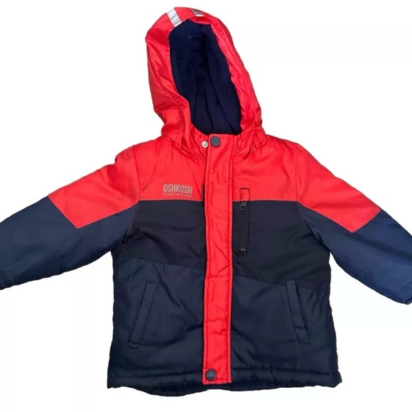 Toddler Oshkosh B’Gosh Red And Navy Jacket Size 24 Months - Picture 1 of 5